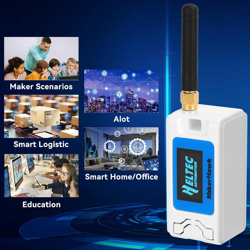 MakerHawk 2 Pack ESP 32 Lo Ra V3 Development Board + 1100mAh Battery + Protect Case Set - with 915MHz Antenna and SX 1262 Surport WiFi Blue Tooth Lo Ra V3 Devices for Meshtastic Ar duino LoRawan IOT - Image 3